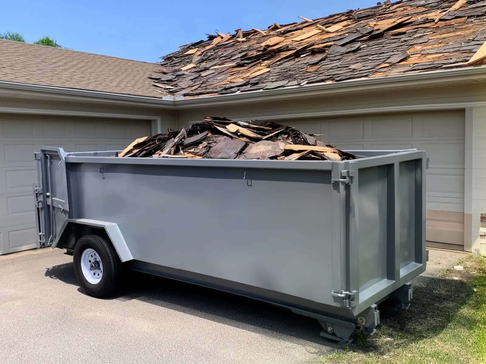 Roll-off dumpster from Manny & Joe's Dumpster Rental in Indian Orchard, MA
